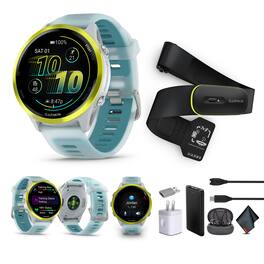 Bundle - Garmin - Forerunner 570 – 47MM, Amp Yellow Aluminum with Translucent Whitestone/Turquoise Band , Air Pro TWS EarBuds - Amp Yellow Aluminum with Translucent Whitestone/Tu - (2024)