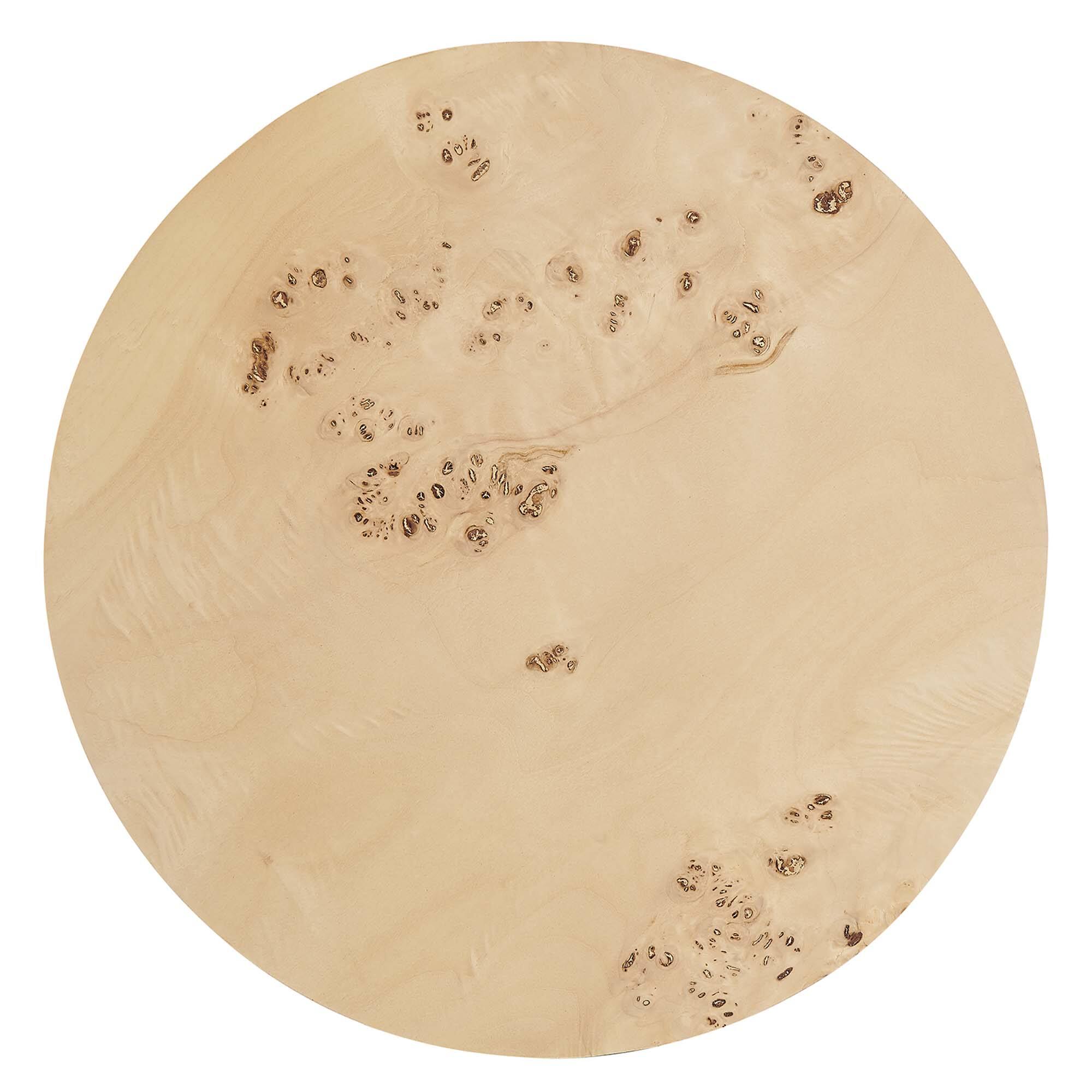 Alt View 4. Modway - Cosmos 16" Round Burl Wood Side Table by Modway - Natural Burl.
