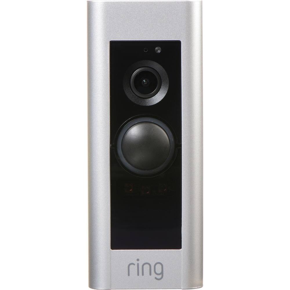 Angle. Ring - 1080p Doorbell Pro Smart WiFi Video Doorbell - Satin Nickel - Silver.