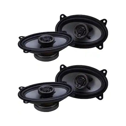 Front. Crunch - Crunch 4x6 Inch 2-Way Car Speakers, 250W Coaxial Audio System, Black, 2 Pack - Black.