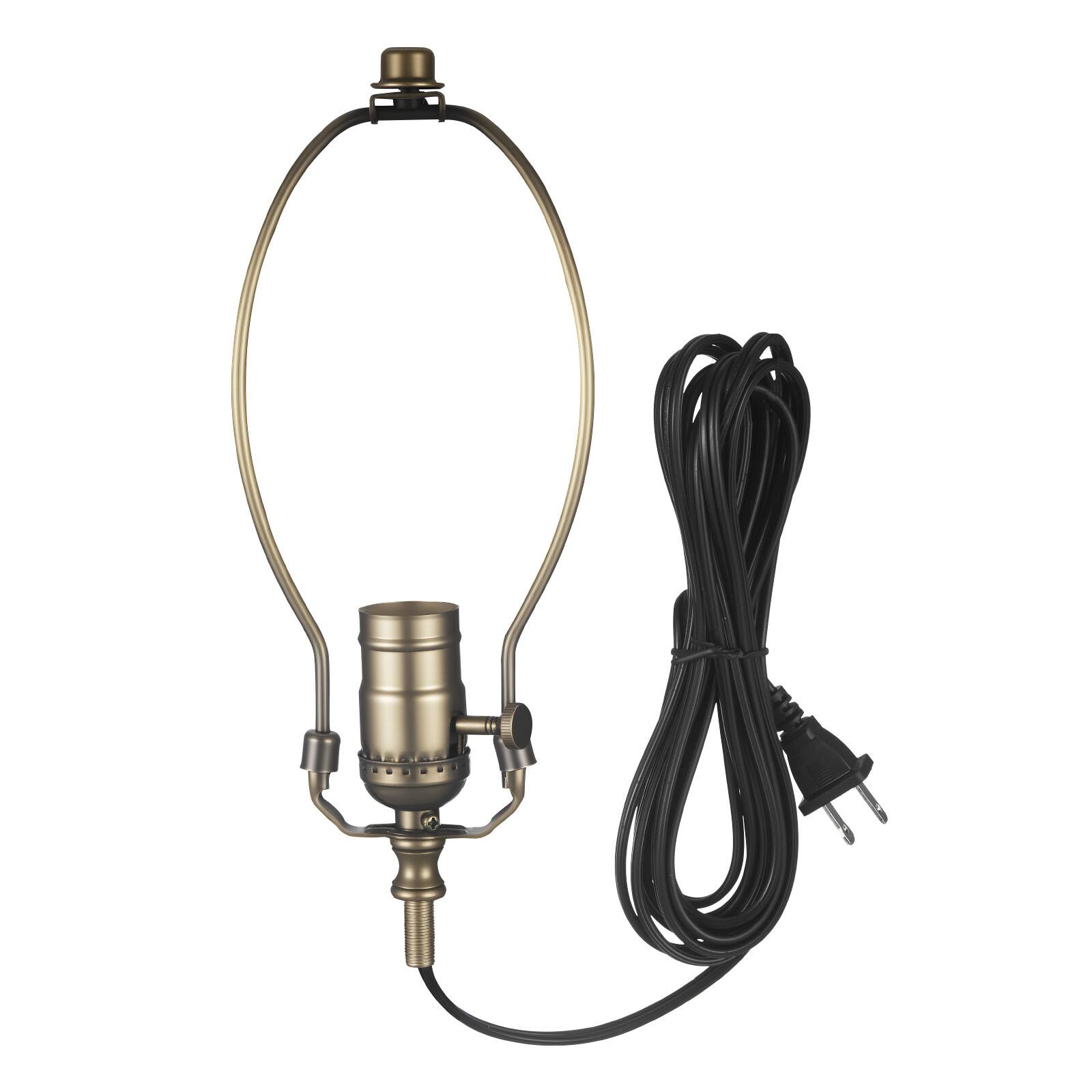 Alt View 5. VEVOR - Lamp Rewire Kit, E26 Lamp Socket with 12 ft Matching Cord,Antique Bronze Finish,Lamps Making Kit with Essential Hardware.