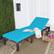 Alt View 3. Costway - 2PCS Outdoor Rattan Lounge Chair Chaise Recliner Adjustable Cushioned - Turquoise.