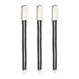 Unique Bargains - 3pcs KSD9700 Thermostat 160C Normally Close N.C Temperature Switch 250V 10A Thermal Protector Metal - Black