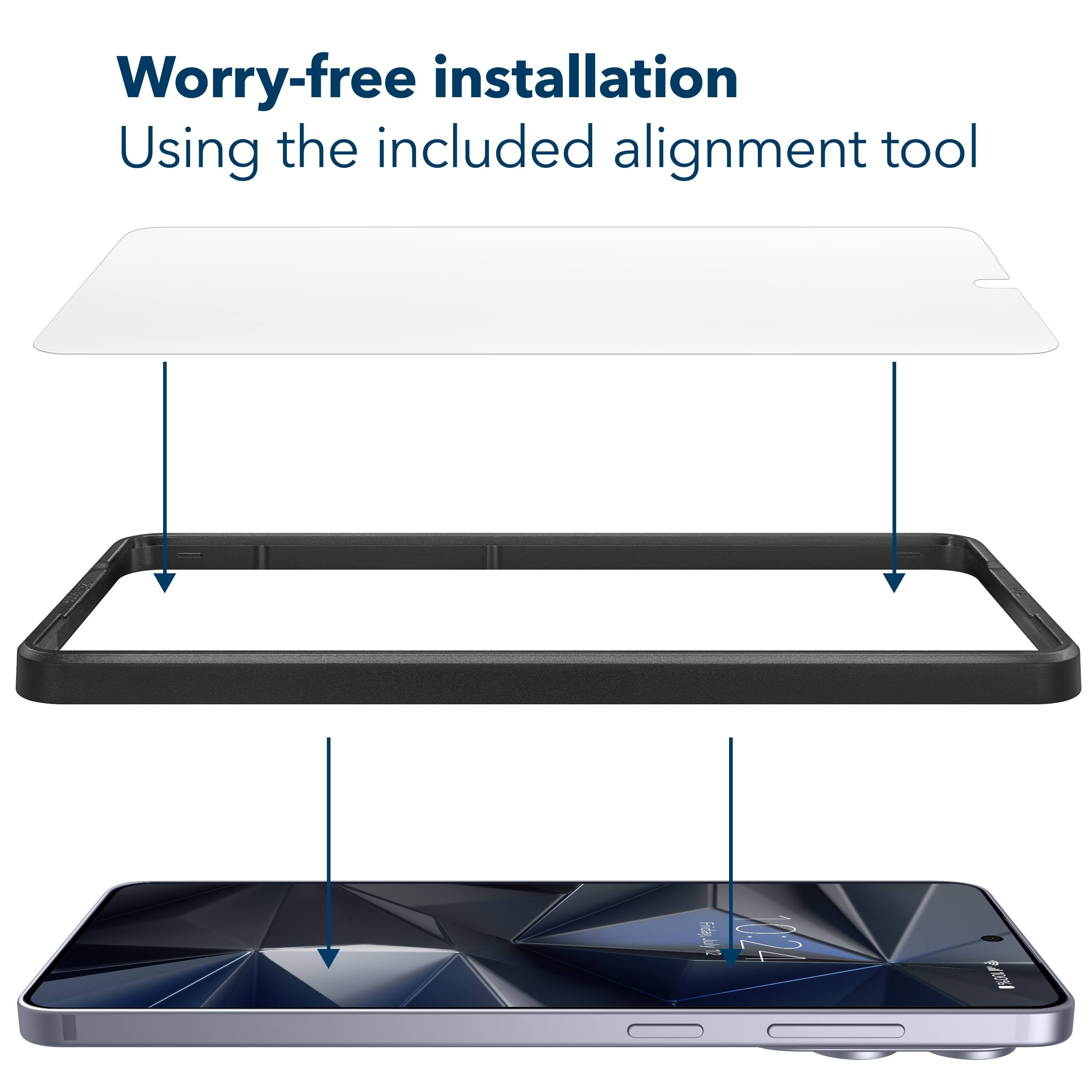 Worry-free installation: Using the included alignment tool.
