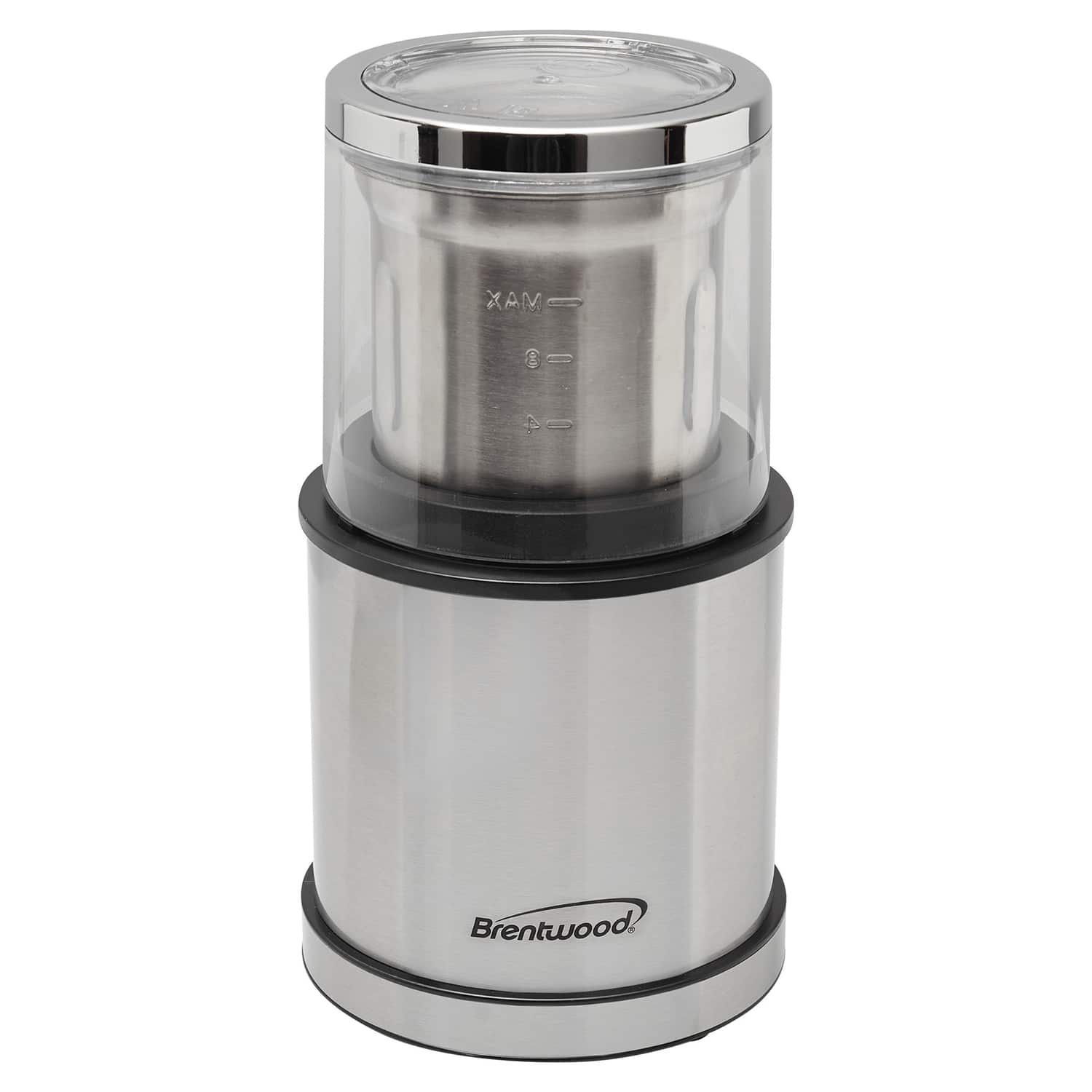 Brentwood - 75-gram Electric Stainless Steel Wet-and-dry Coffee Bean, Herb, And Spice Grinder With 2 Removable Bowls - Black