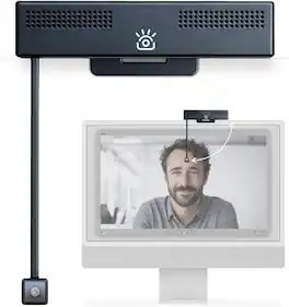 iContact Camera - Pro Camera S HD 4K Webcam with Eye Contact, Noise Cancelling Mic, Plug and Play USB for Mac & PC Zoom, Wireless Webcam