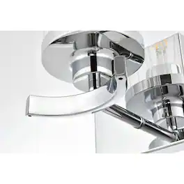 Living District - Saanvi 1 light Bath Sconce - Chrome And Clear
