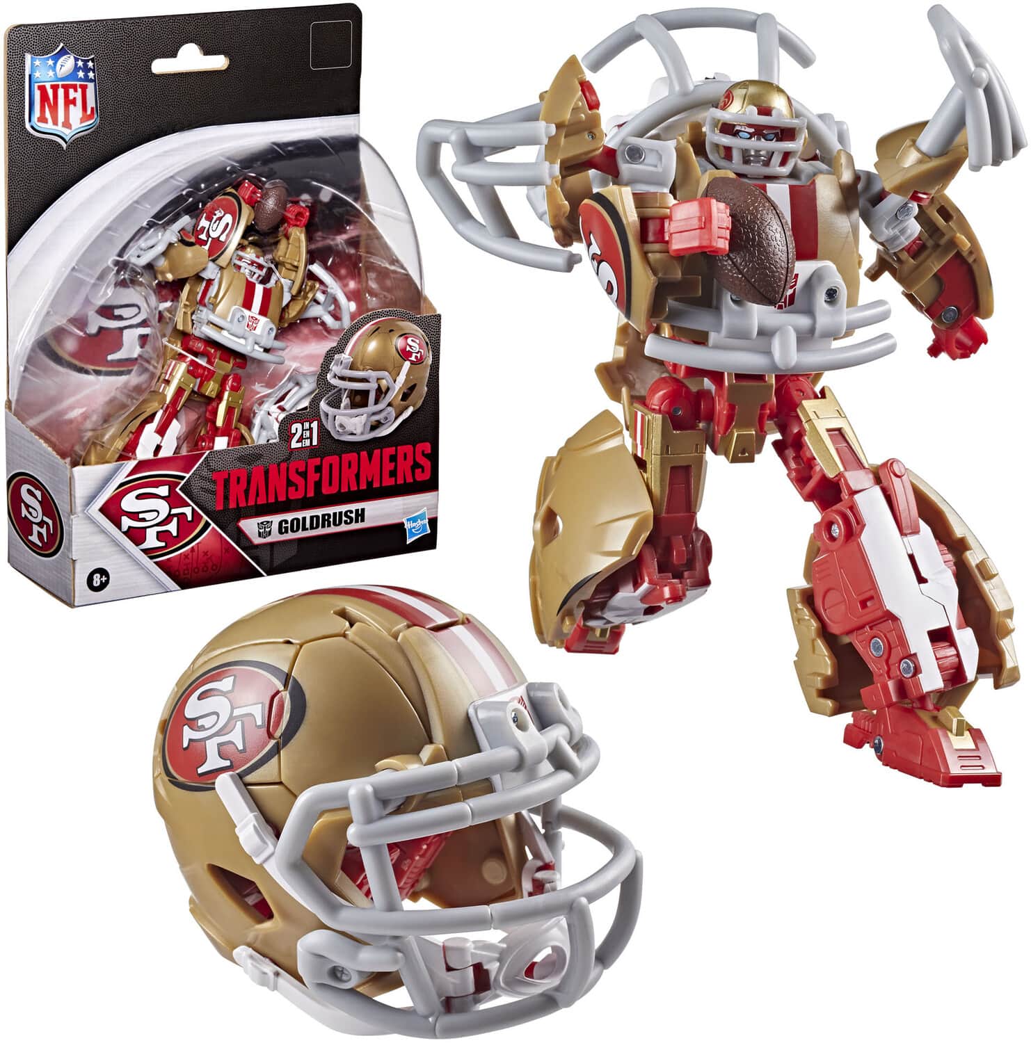 Hasbro - Transformers x NFL - San Francisco 49ers - Goldrush Helmet Action Figure - COLLECTIBLES - Multicolor