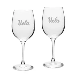 Jardine - UCLA Bruins 2-Piece 16oz. Traditional White Wine Glass Set - Multicolor