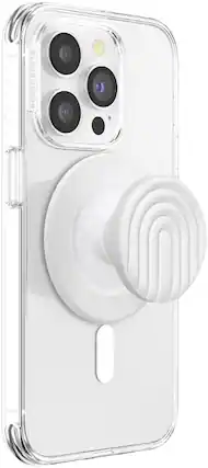 Front. PopSockets - PopSockets Magnetic Phone Grip with MagSafe, Magnetic Adapter Ring Included - Curves Coconut Creme - Curves Coconut Creme.