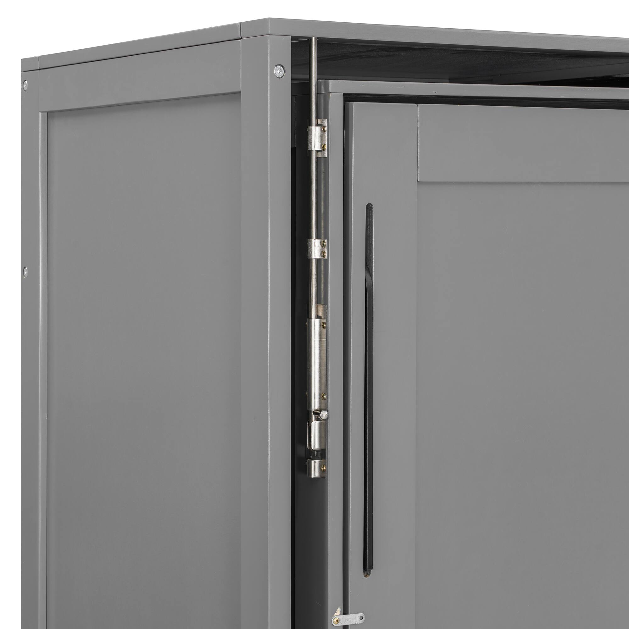 Alt View 7. Anysun - Rotating Queen Murphy Bed - Hidden Storage Racks, Space-Saving Multifunctional Wall Bed for Home Office & Small Rooms - Gray.