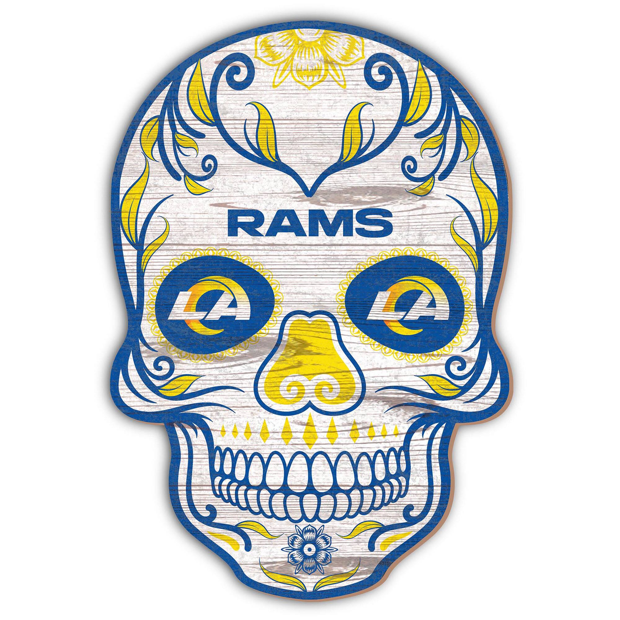 Los Angeles Rams 12'' Sugar Skull Sign