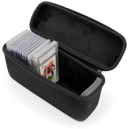 Front. CASEMATIX - Graded Card Case for 30 PSA BGS CGC Slabs or 140 Toploaders – Scratch-Resistant Sports Card Storage Box.