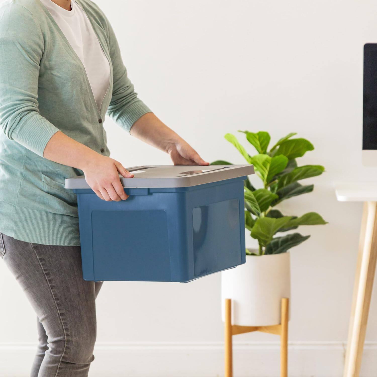 Alt View 8. IRIS USA - IRIS USA Letter Legal Size Plastic File Box, Home Organizing Storage Container.