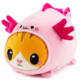 Joyfy - Catxolotl Stuffed Animal, Kawaii Axolotl Cat Plush Pillow, 11" Plush Toy for Kids and Adults, Easter Christmas Birthday
