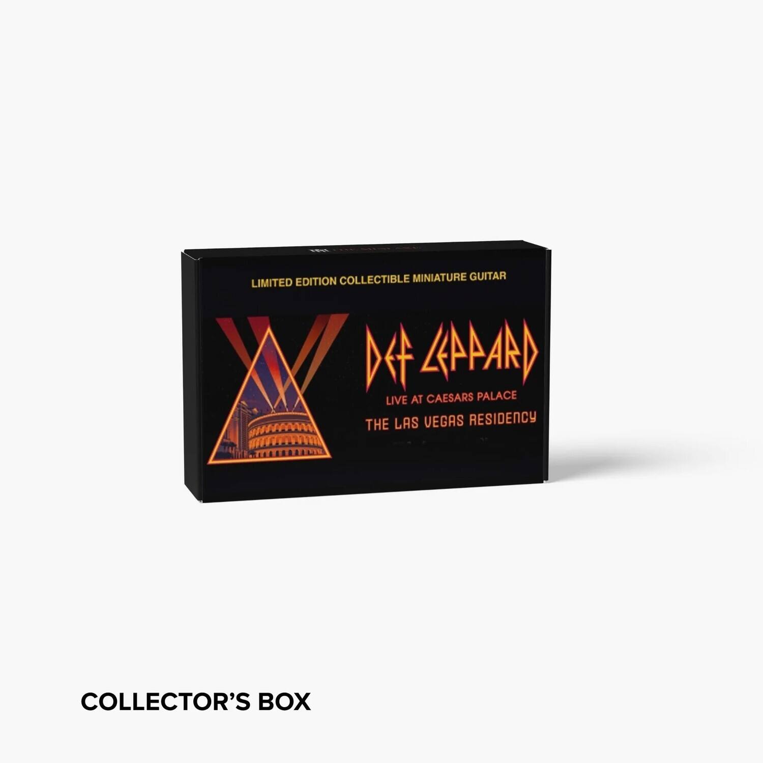 LIMITED EDITION COLLECTIBLE MINIATURE GUITAR

LIVE AT CAESARS PALACE
THE LAS VEGAS RESIDENCY

COLLECTOR'S BOX