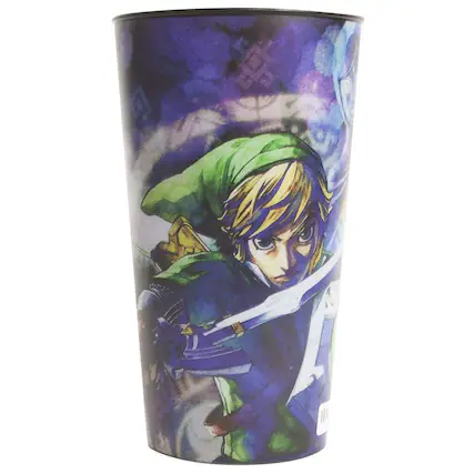 Front. Just Funky - The Legend of Zelda Link 8oz Plastic Stadium Cup - Multicolored.