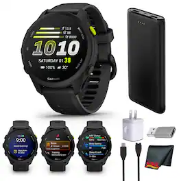Garmin - Forerunner 70 GPS Running Smartwatch Black 1.2" AMOLED Display Kit - Black - (2025)