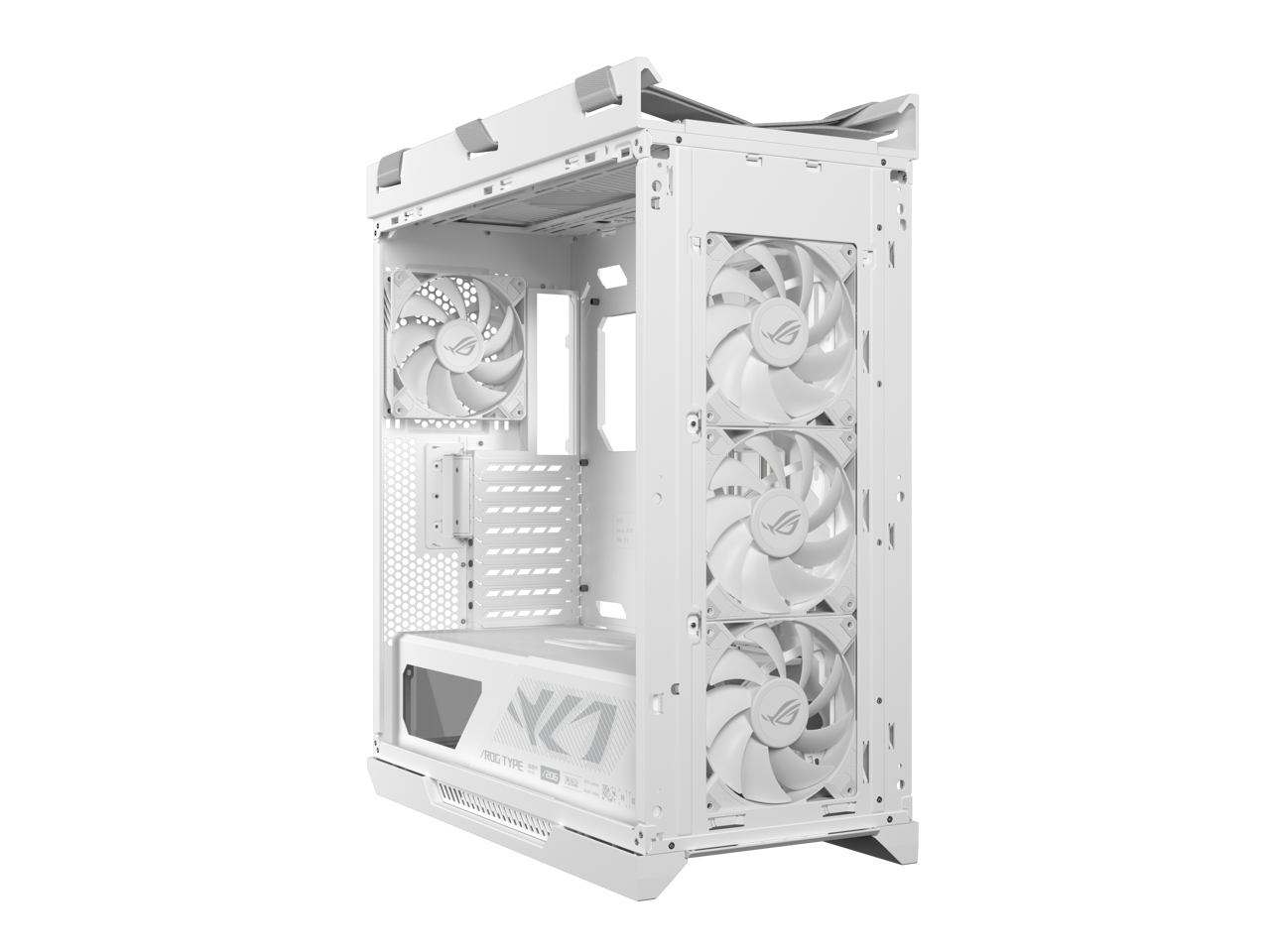 Alt View 9. ASUS - the rog strix helios ii white edition is an eatx mid-tower gaming pc case f - White.