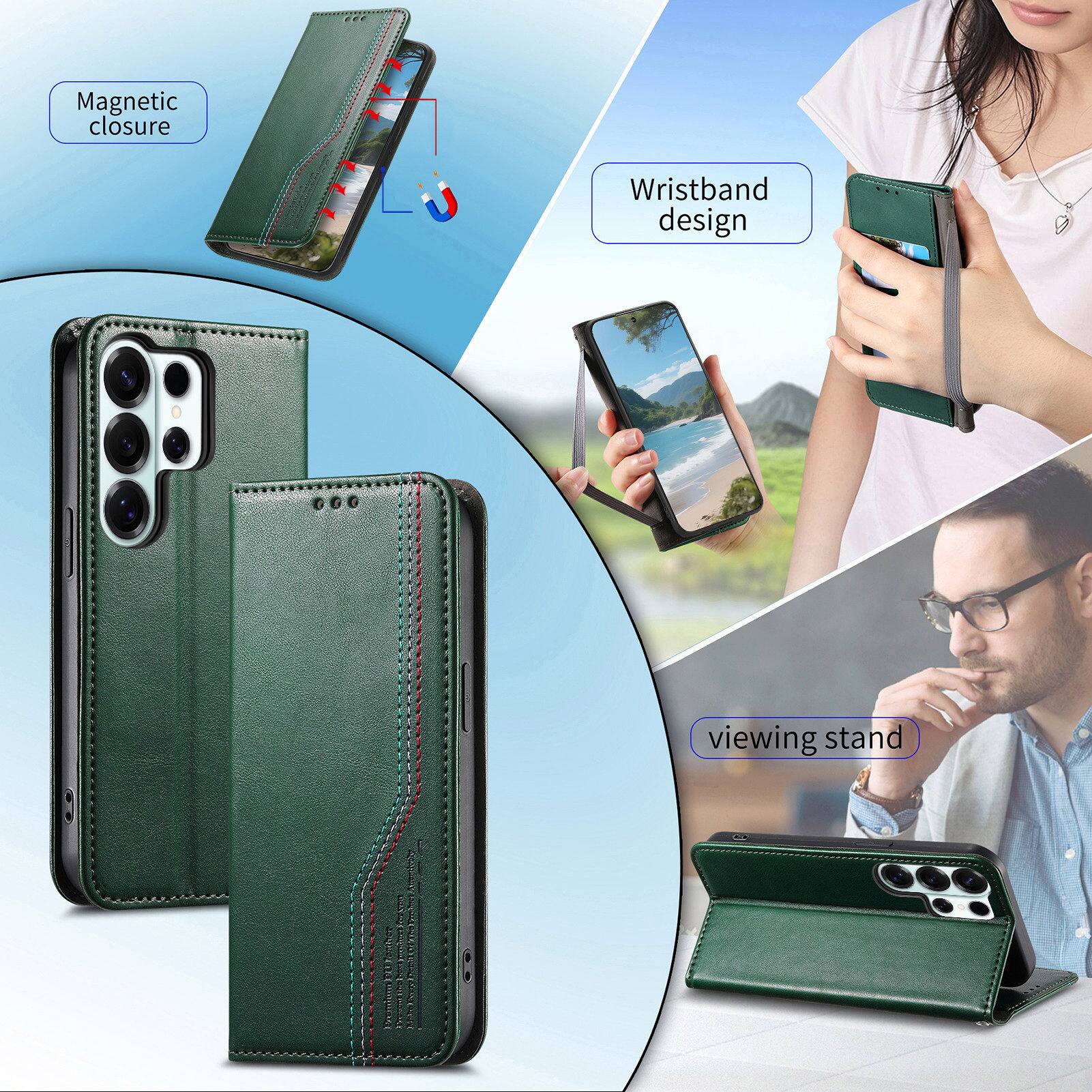 Magnetic closure  
Wristband design  
viewing stand