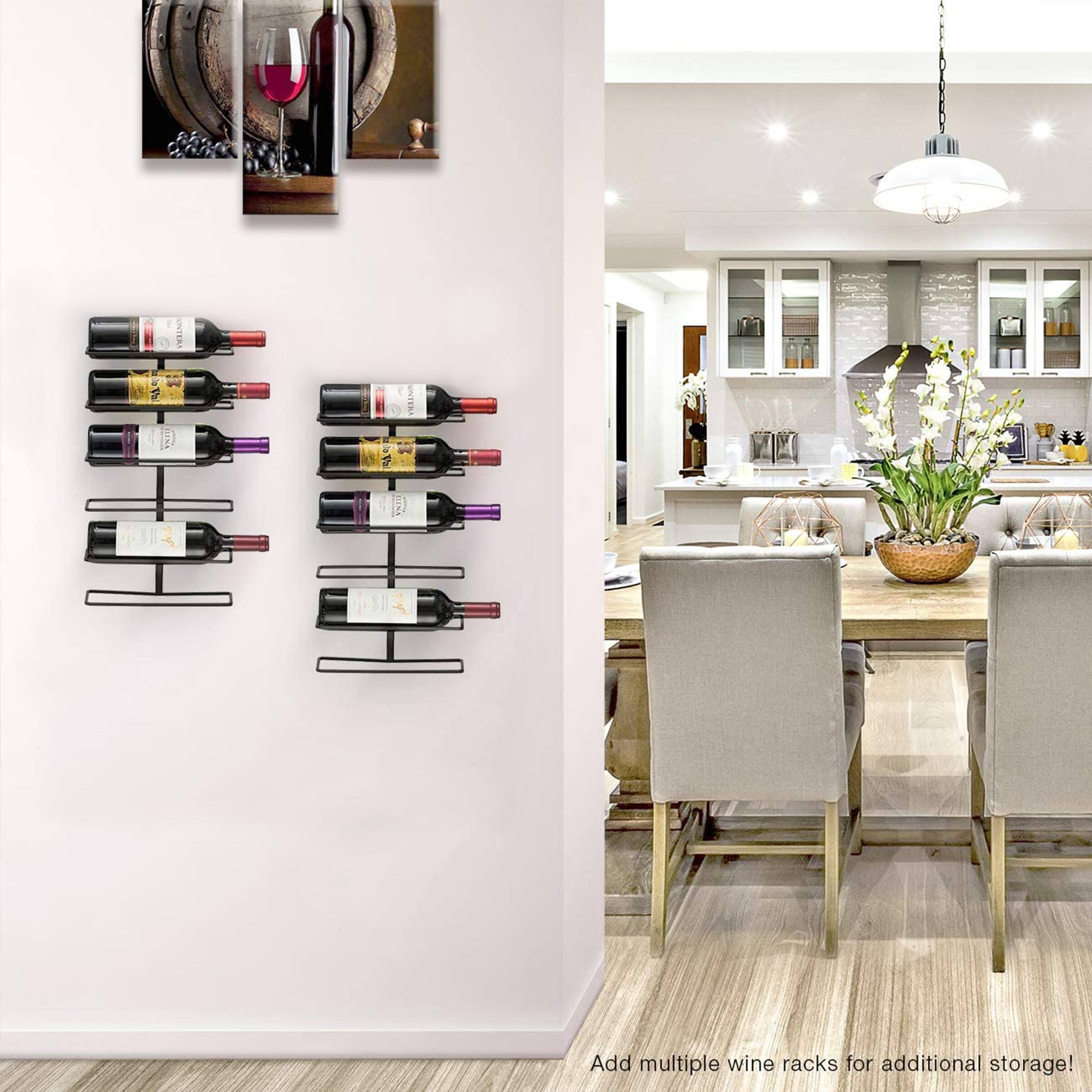 Add multiple wine racks for additional storage!