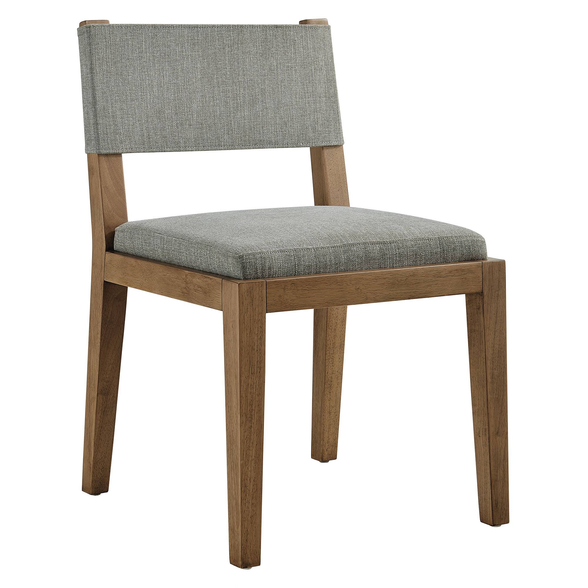 Angle. Modway - Calder Fabric Upholstered Wood Armless Dining Chair by Modway - Wheat.