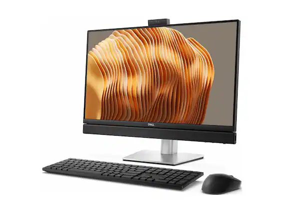 Front. Dell - Dell Pro 24 QB24250 23.8" Full HD Touchscreen - Intel Core Ultra 7 - 32GB - 512GB SSD - Silver - Windows 11 Pro - Silver.