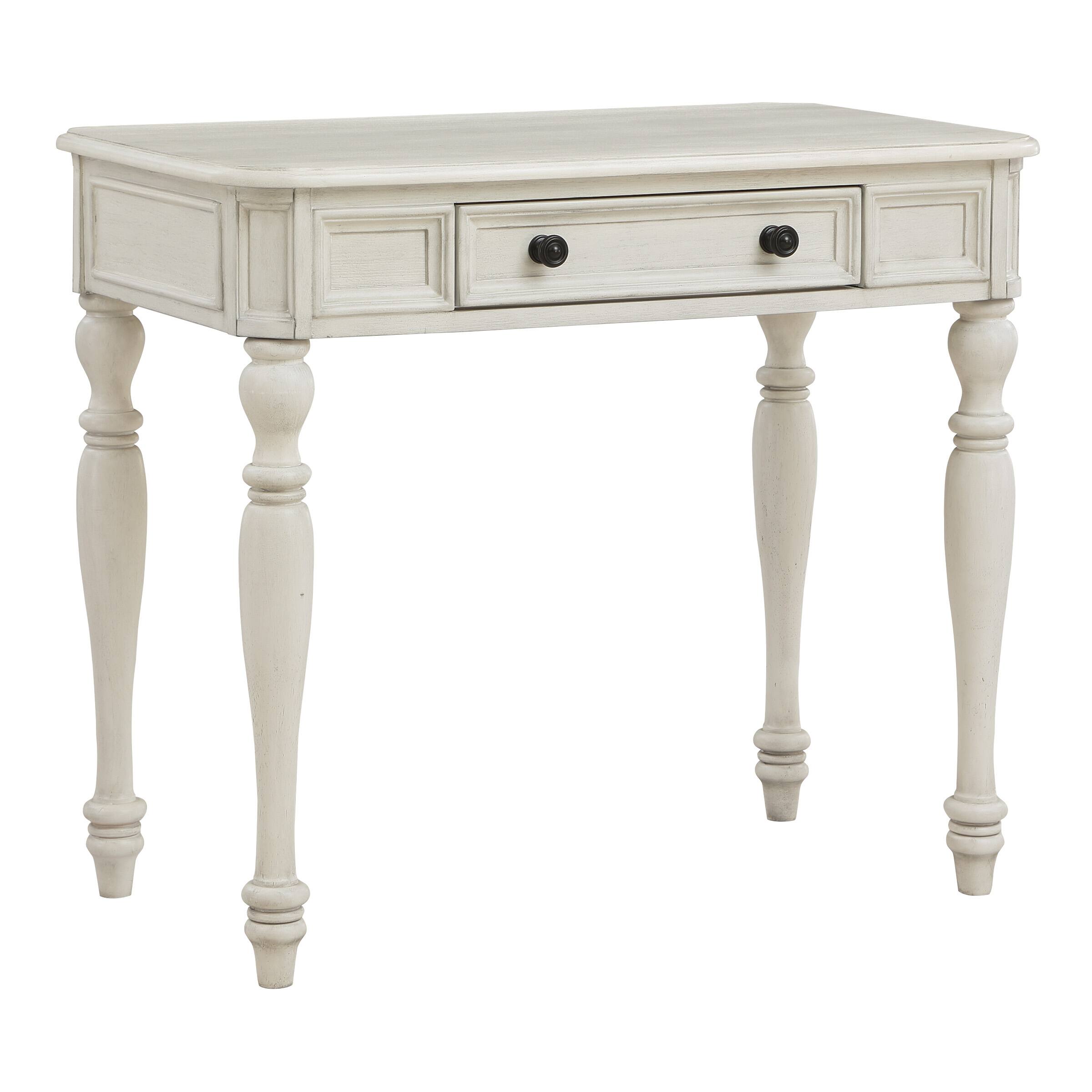 Angle. OSP Home Furnishings - Country Meadows 36" Desk - Antique White.