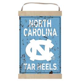 Jardine - North Carolina Tar Heels Faux Rust Banner Sign - Light Blue
