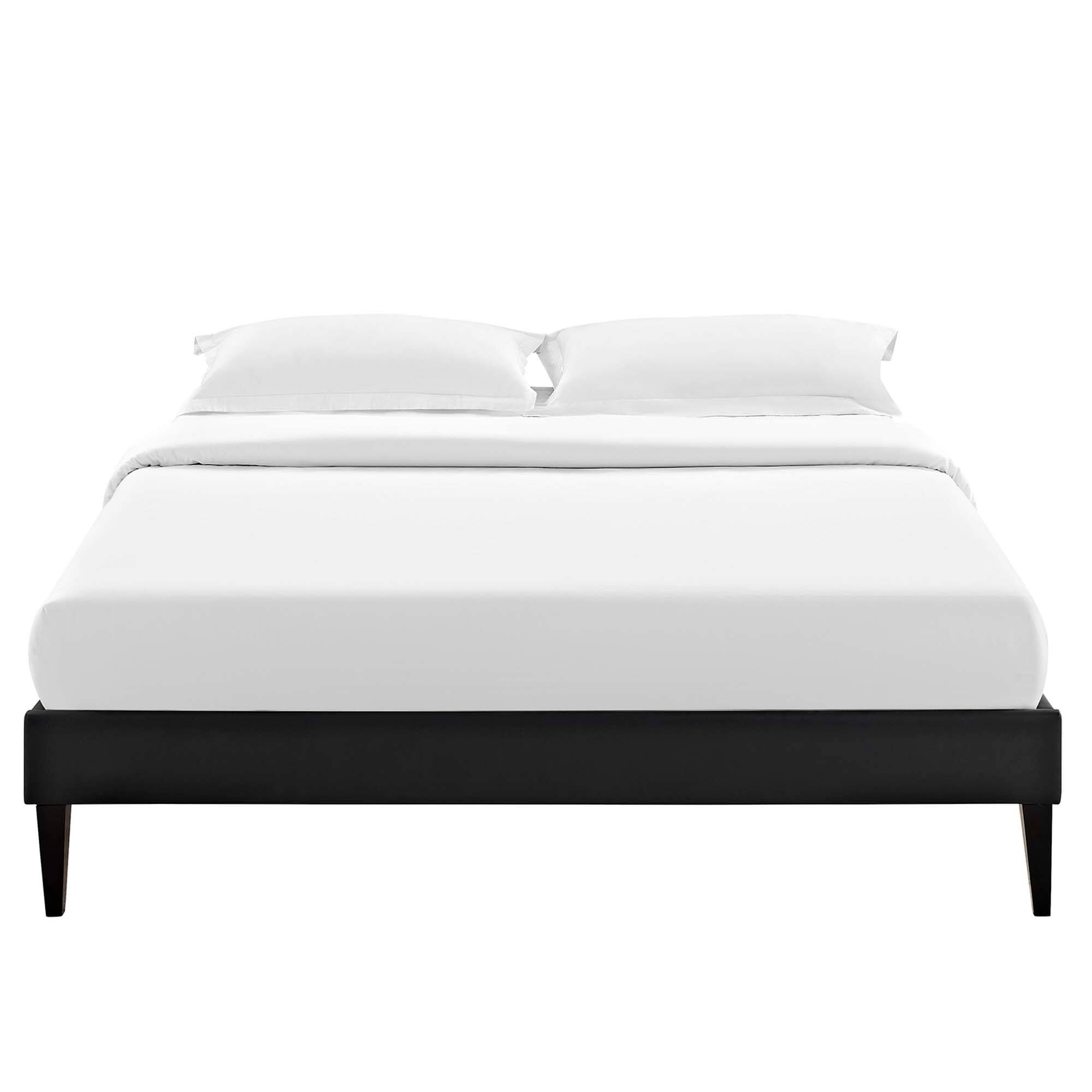 Alt View 1. Modway - Leah Chevron Tufted Performance Velvet Twin Platform Bed - White.