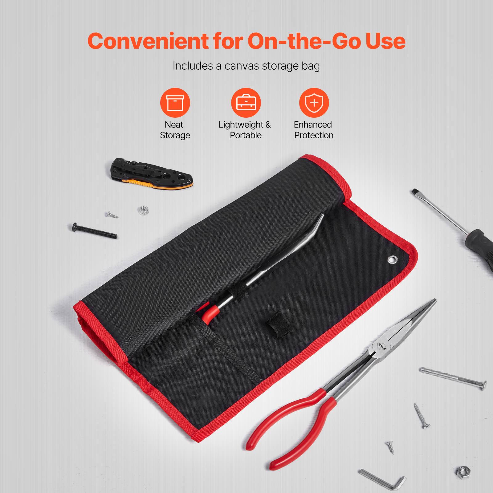 Convenient for On-the-Go Use  
Includes a canvas storage bag  

- Neat Storage  
- Lightweight & Portable  
- Enhanced Protection