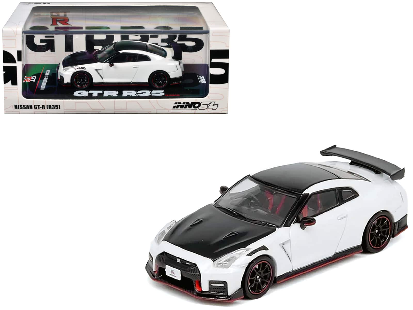 Nissan GT-R (R35) Nismo RHD (Right Hand Drive) White with Carbon Hood and Top 1/64 Diecast Model Car by Inno Models price history on PriceWatchPro