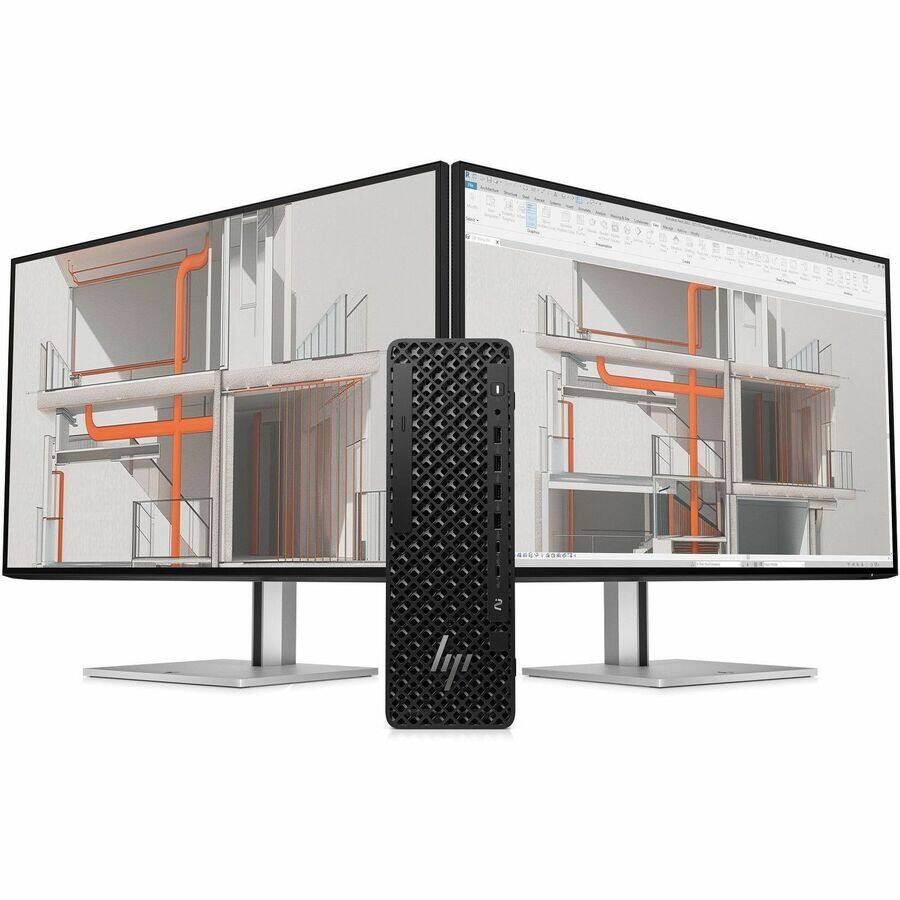 Alt View 4. HP - HP Z2 G1i Workstation - Intel Core Ultra 7 265 - 32 GB - 1 TB SSD - Tower - Black - Intel W880 Chip - Windows 11 Pro - Black.