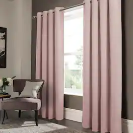 RT Designers Collection - Anchorage Blackout Grommet Curtain Panel 54" x 84" - Blush