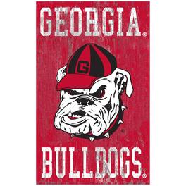 Fan Creations - Georgia Bulldogs 11'' x 19'' Heritage Distressed Logo Sign - Multicolor