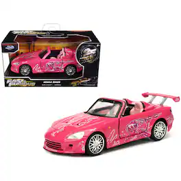 Suki's Honda S2000 Convertible Pink with Graphics "Fast & Furious 25th Anniversary" Series 1/32 Car Model by Jada