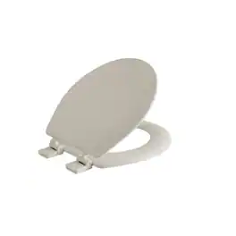 OAKBROOK - Collection Laurel Round Bone Wood Toilet Seat - White