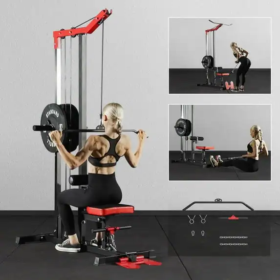 Mikolo LAT Pull Down Machine, Multifunction Cable Workout