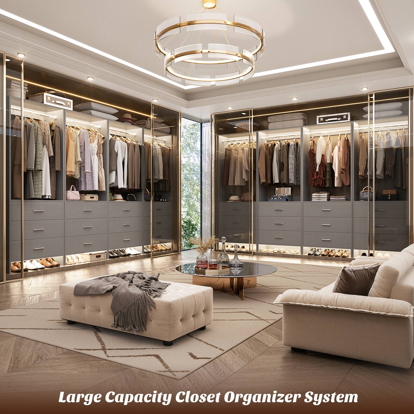 Large Capacity Closet Organizer System