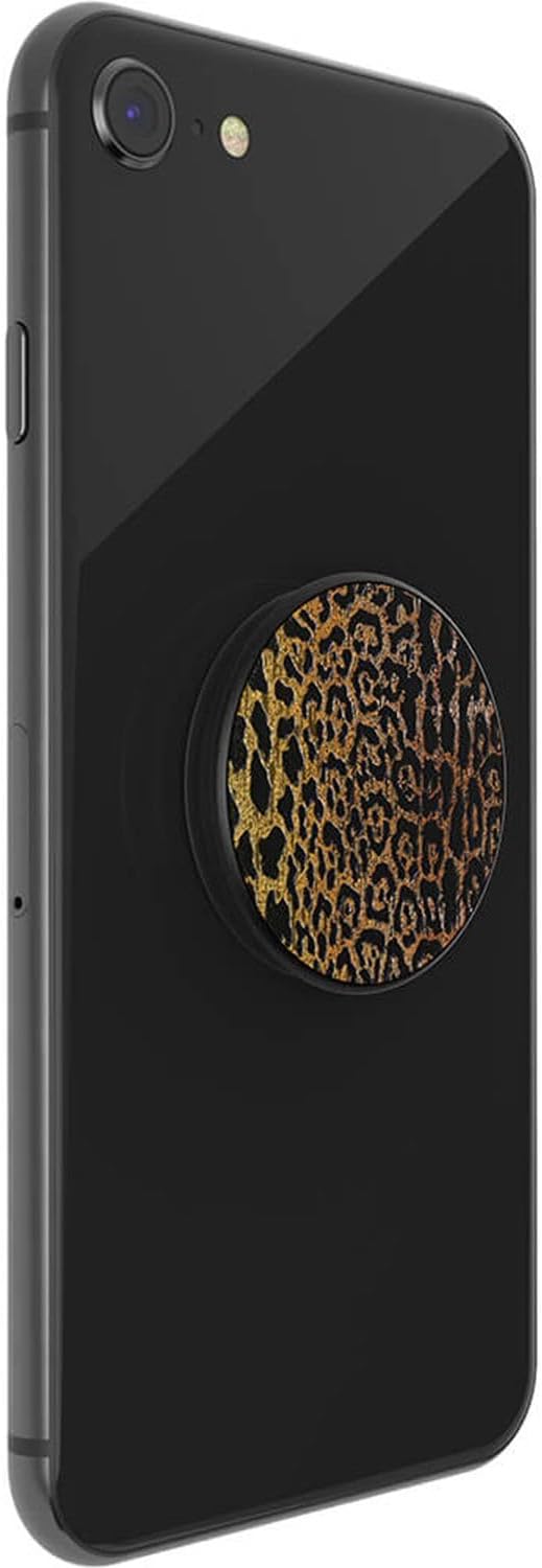 Back. PopSockets - PopSocket PopGrip Embossed Metal Leopard - Leopard.