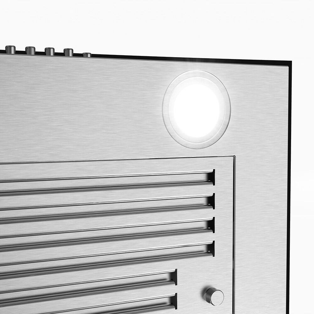Alt View 9. Streamline - 36 in. Largo Ductless Wall Mount 220 CFM Range Hood, Baffle Filters, Push Button Control, LED Lights - Brushed Stainless Steel.