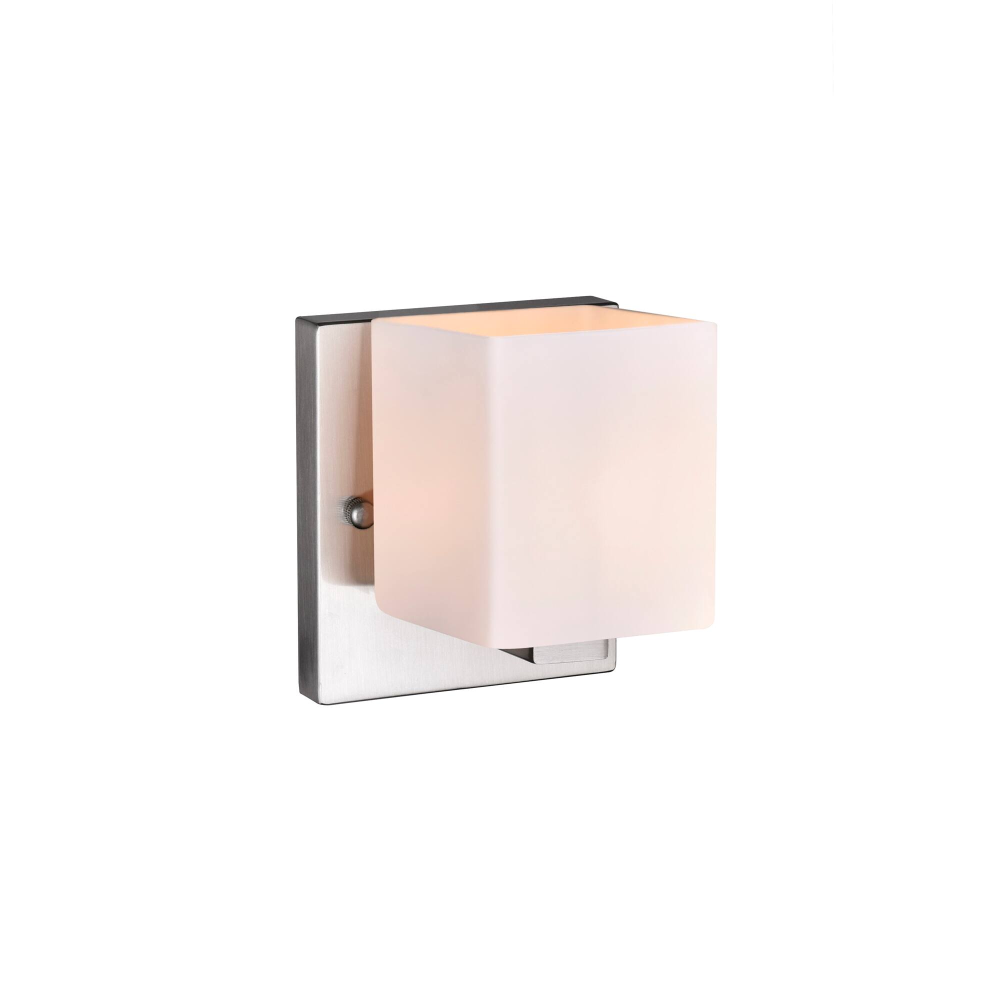 Angle. CWI Lighting - Cristini 1 Light Bathroom Sconce With Satin Nickel Finish - Satin Nickel.