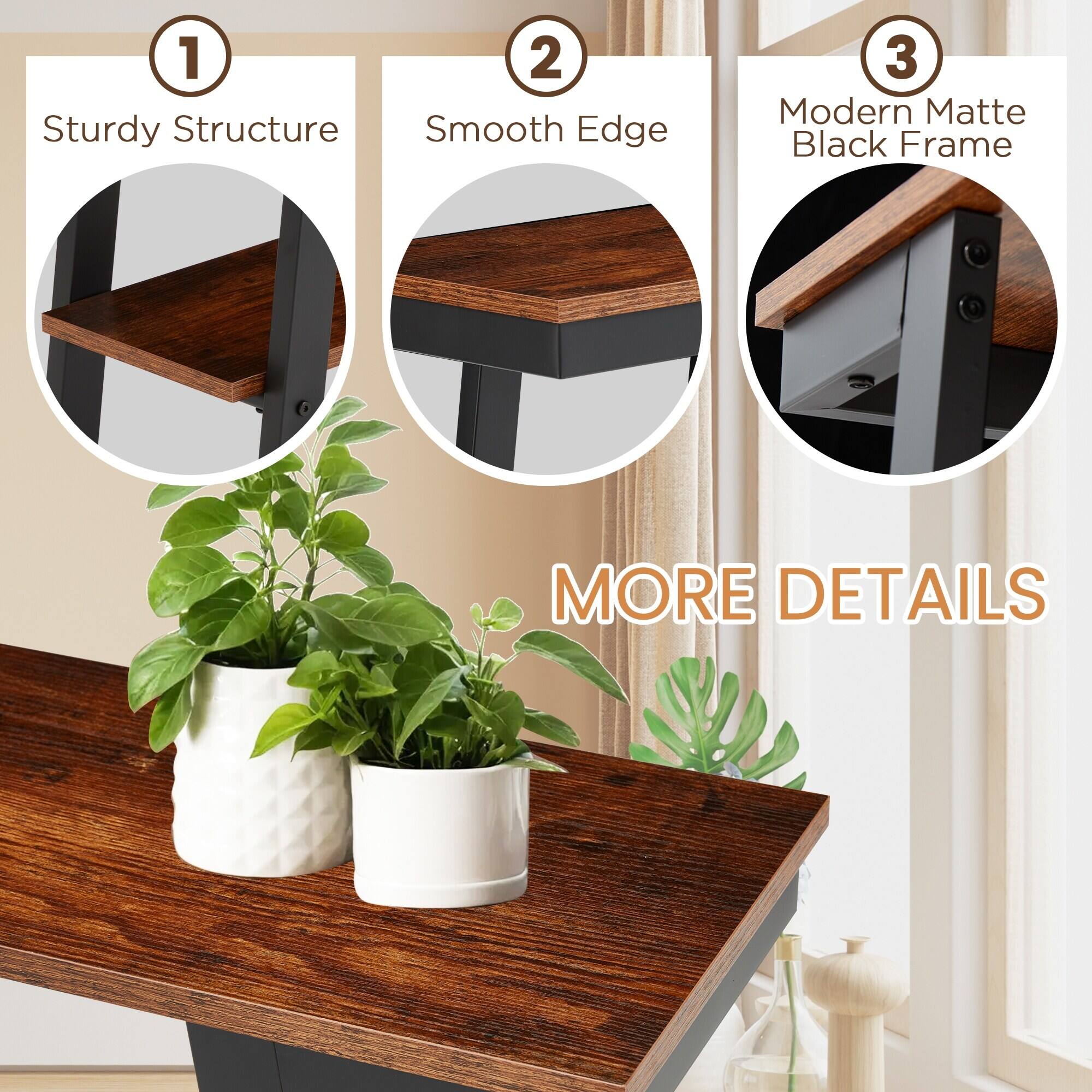 1. Sturdy Structure  
2. Smooth Edge  
3. Modern Matte Black Frame  

MORE DETAILS