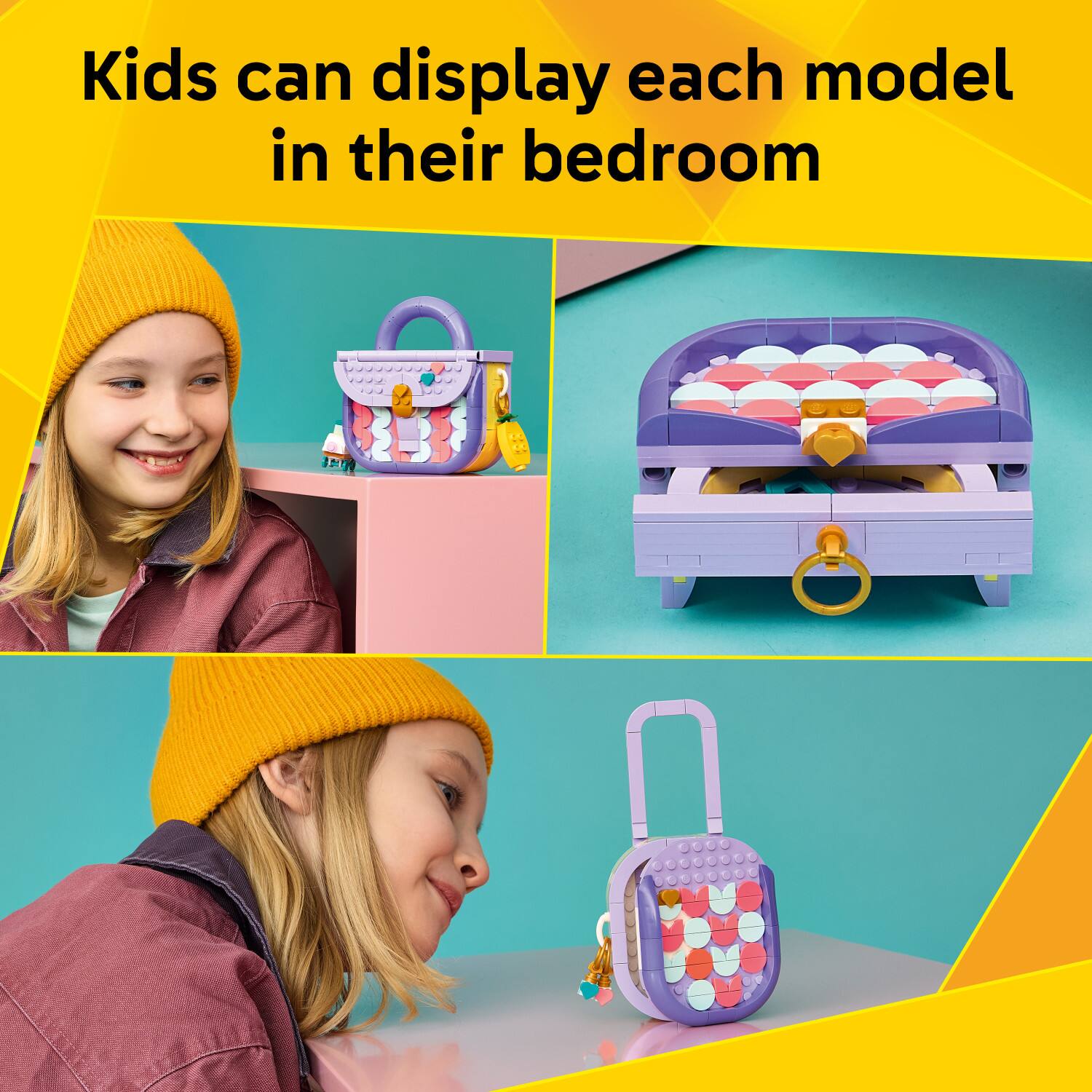 Kids can display each model in their bedroom