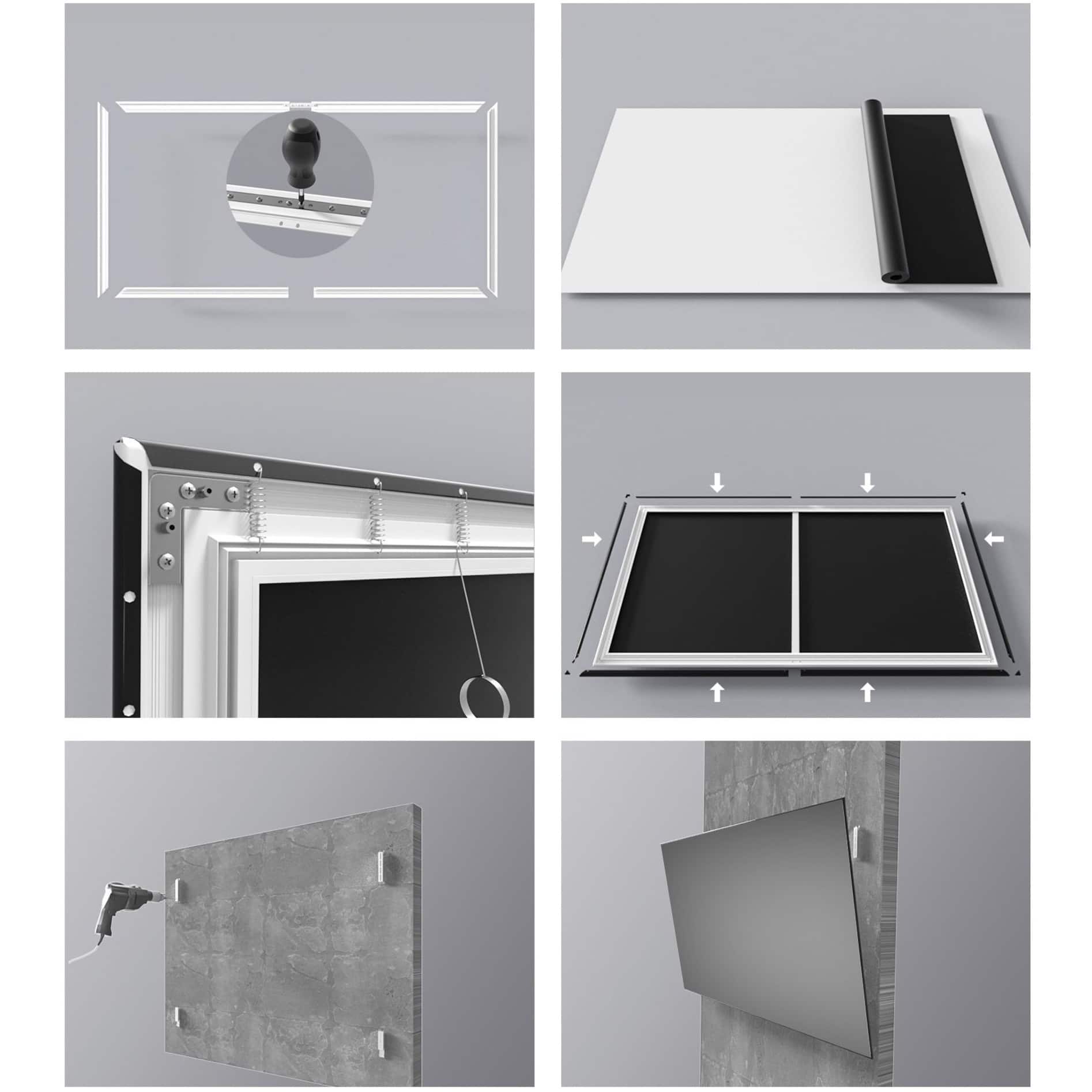 Alt View 21. AWOL Vision - ALR C-100 100" Ambient Light Rejection (ALR) Cinematic Fixed Frame Ultra Short Throw (UST) Projector Screen,4K/8K 3D - Gray.