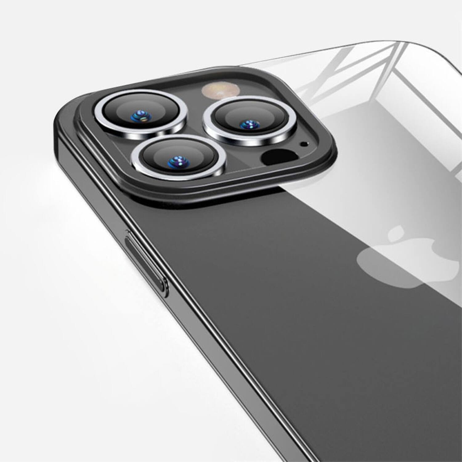 Left. SaharaCase - Venture Series Ultra Thin Case for iPhone 15 Pro - Smoke Clear - Clear.