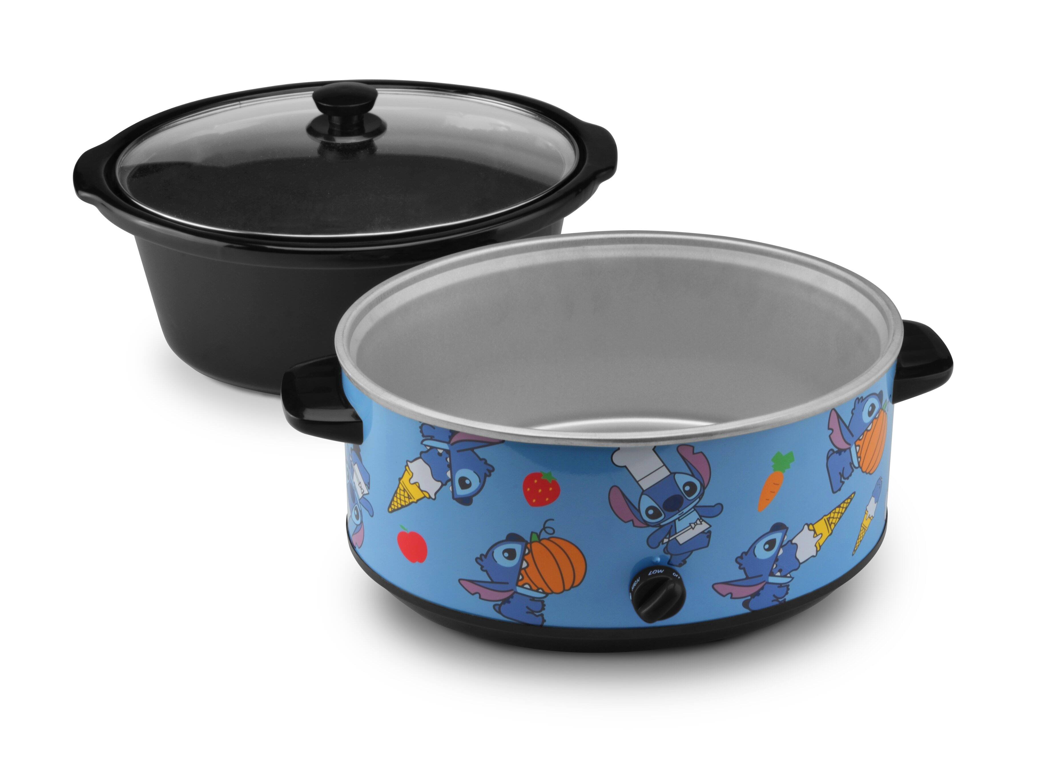 Angle. Disney - Lilo & Stitch 7 Quart Slow Cooker - Blue.