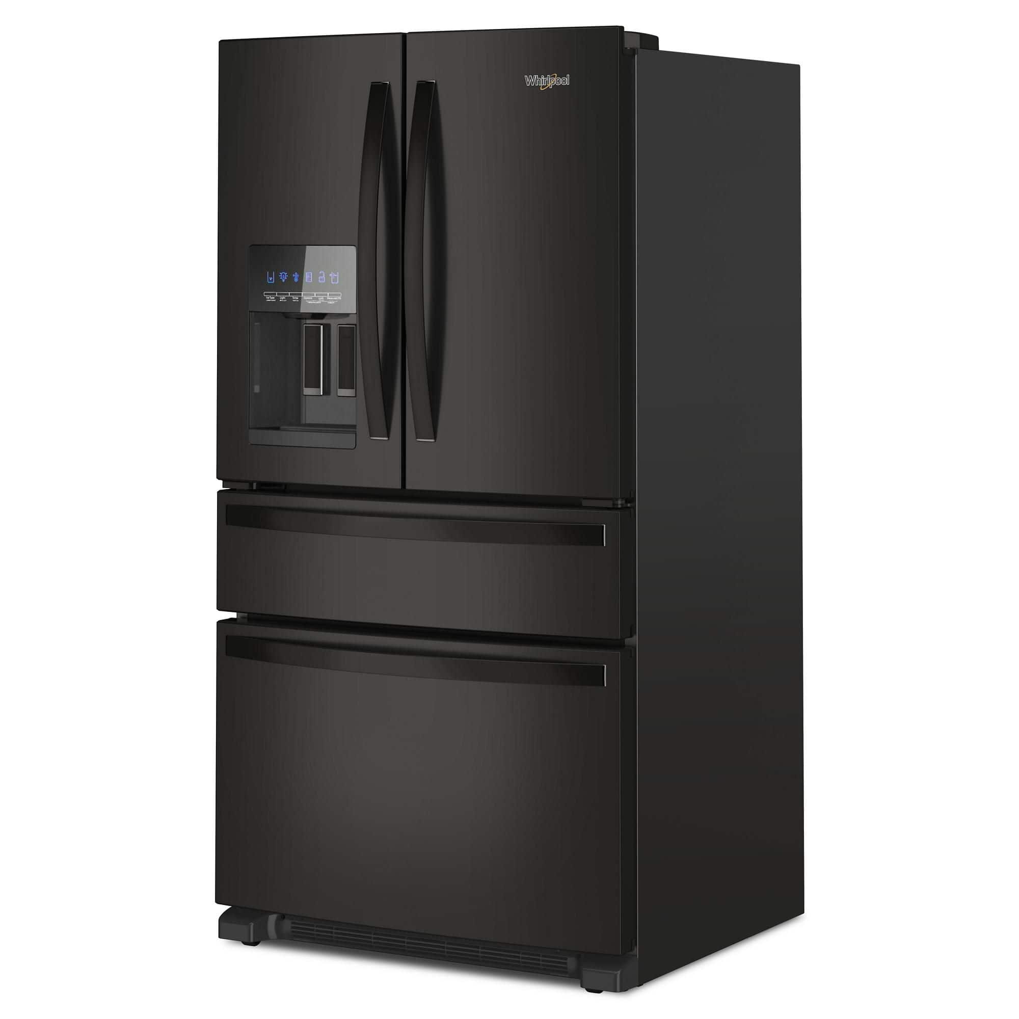 Alt View 4. Whirlpool - 24.5 Cu. Ft. French Door Refrigerator with Two-Tier Freezer Storage - Black.