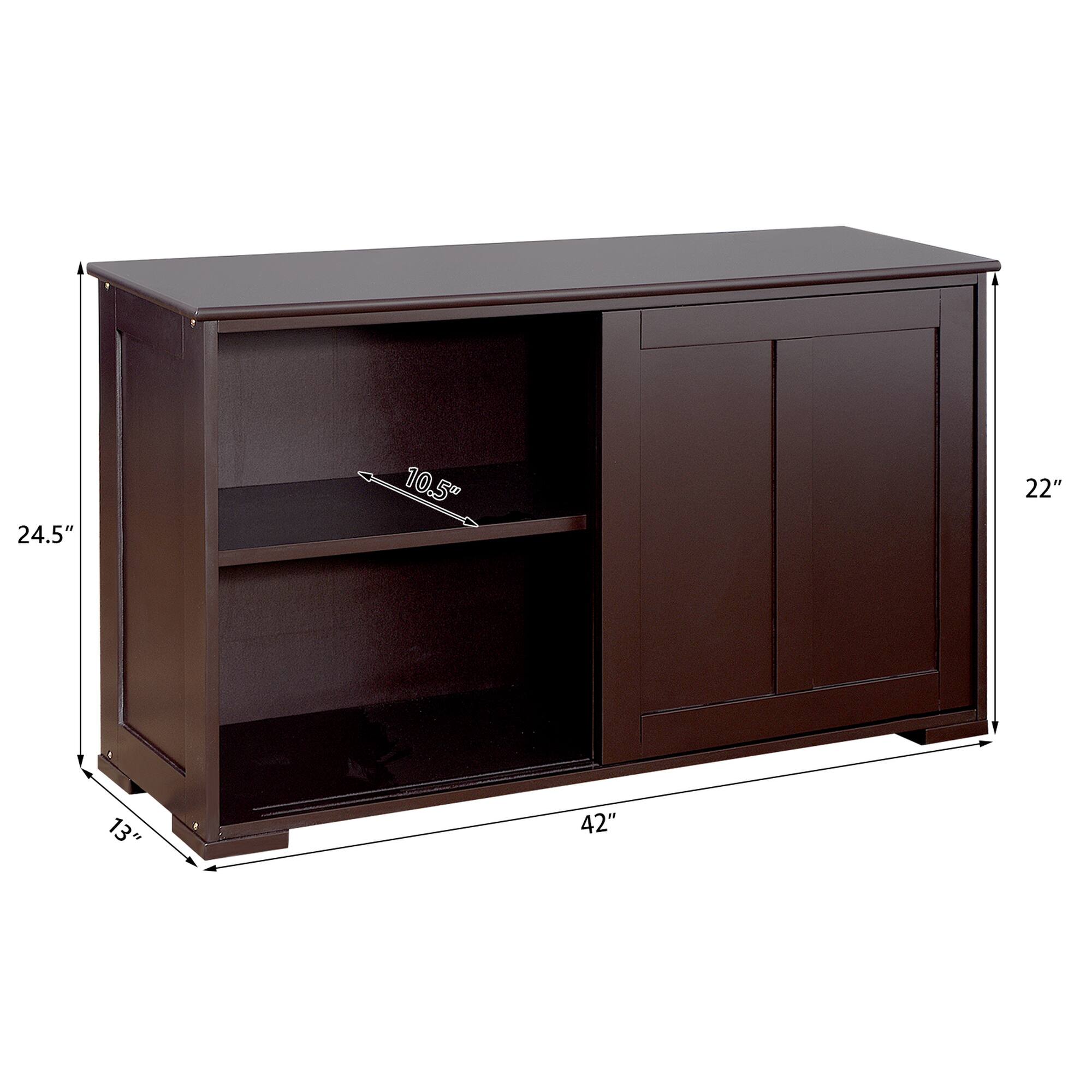 The text on the image reads "24.5" 10.5" 22" 13" 42". This indicates that the cabinet is 24.5 inches wide, 10.5 inches deep, 22 inches tall, and 13 inches high.