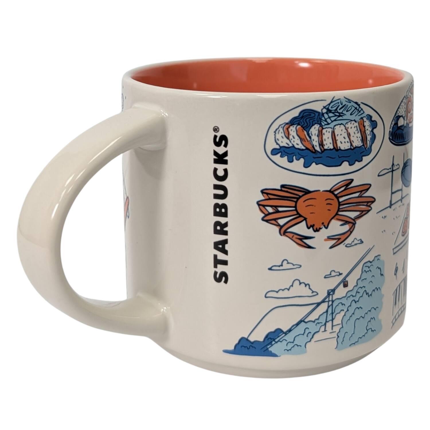 Back. Starbucks - Starbucks Been There Series Kobe Ceramic Mug, 14 Oz - Red.